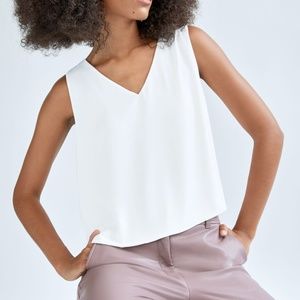 Aritzia Babaton Murphy Blouse Sleeveless V-neck Top S